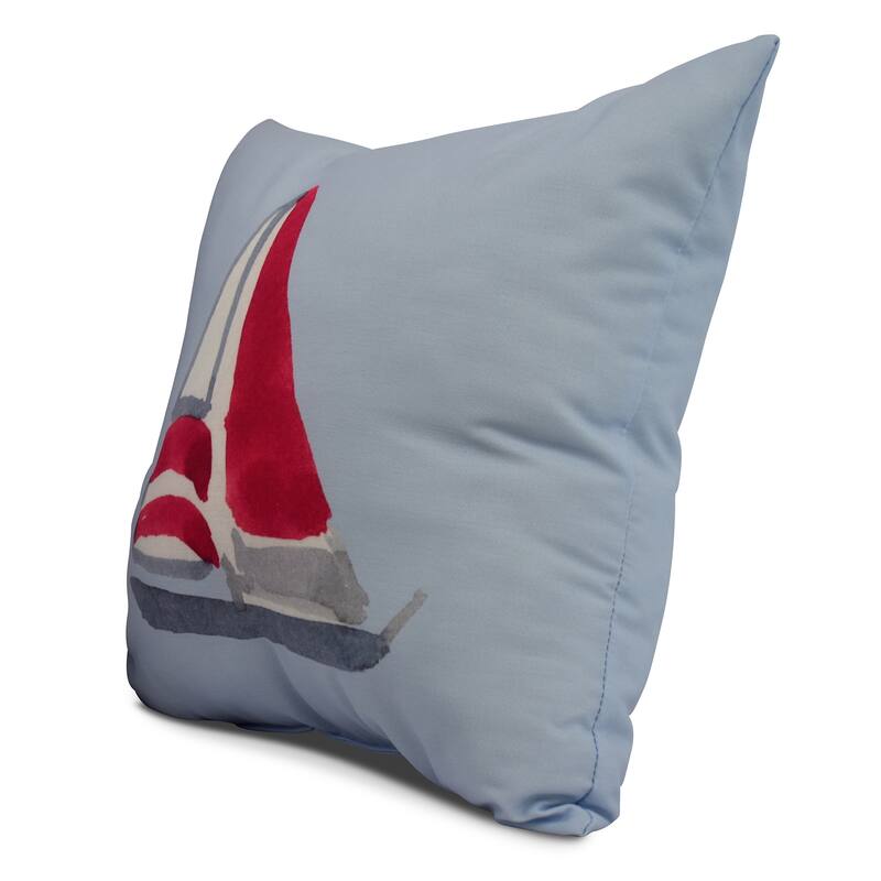 16 x 16 Inch Sail Away Geometric Print Outdoor Pillow