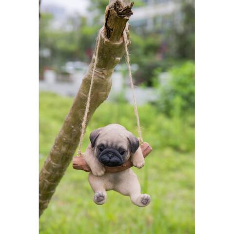 Hanging Pug Puppy Statue