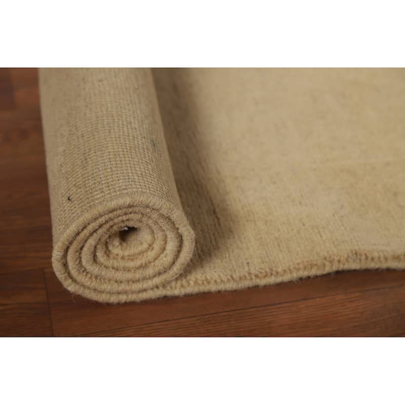 Solid Modern Gabbeh Oriental Foyer Rug Handmade Wool Carpet - 3'5"x 6'5"