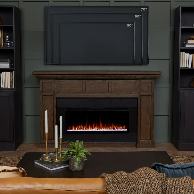 Alcott 75" Smart Landscape Electric Fireplace by Real Flame