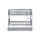 preview thumbnail 10 of 58, 2 in 1 Rubber Wood Bunk Bed with 2 Drawers,Twin Over Twin Kids Bed for Home