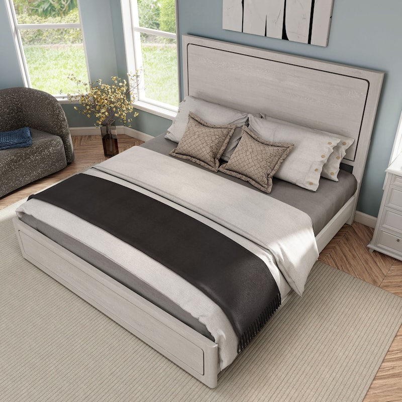 Furniture of America Sorelle Modern Solid Wood Panel Bed