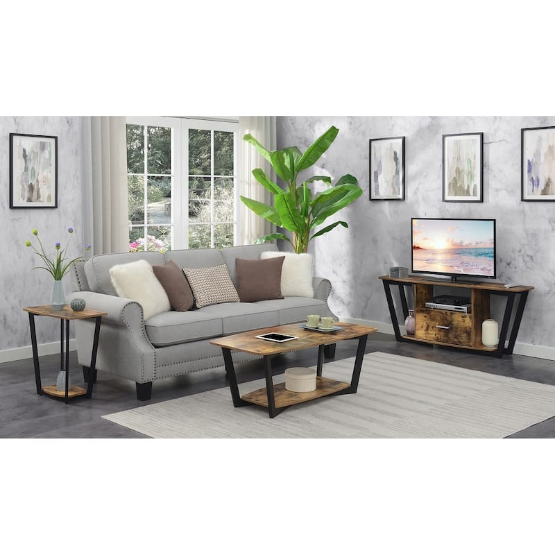 Convenience Concepts Graystone Chairside End Table with Shelf