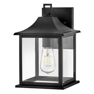 Lark 81590 Nolan 12" Tall Outdoor Wall Sconce with Clear Glass Shade