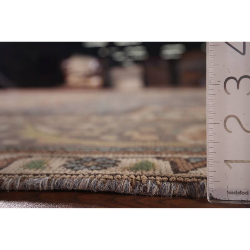 Gray Blue Tabriz Persian Vintage Area Rug Hand-Knotted Wool Carpet - 8'0"x 10'7"