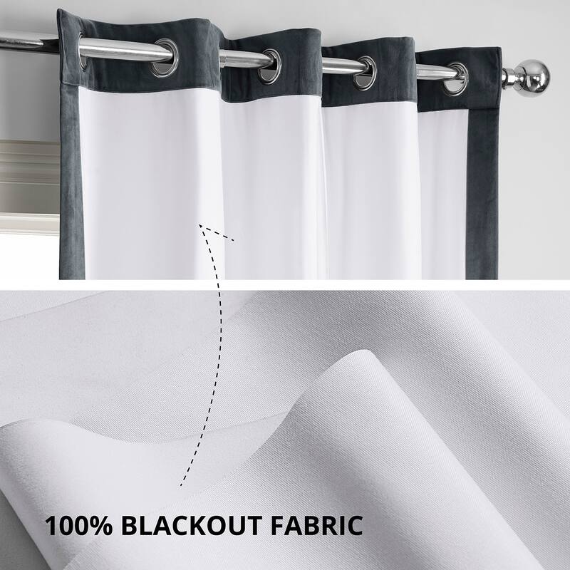 Exclusive Fabrics Signature Grommet Velvet Blackout Curtain (1 Panel)