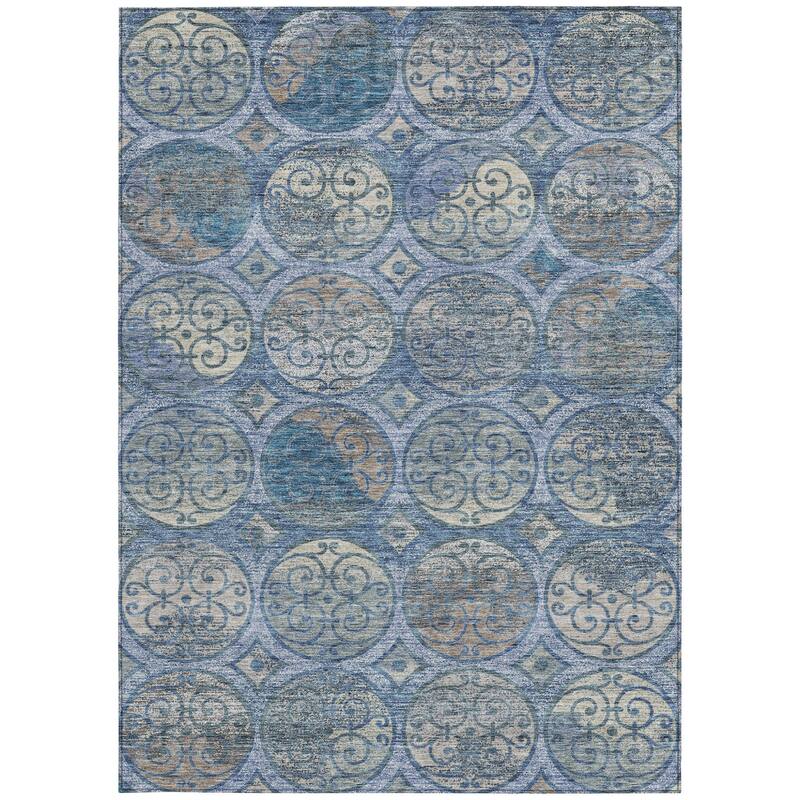 HomeRoots Trellis Transitional Rectangle Outdoor Rug
