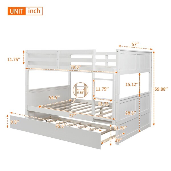 Taylor & Olive Vervain Full-over-Full Bunk Bed with Trundle