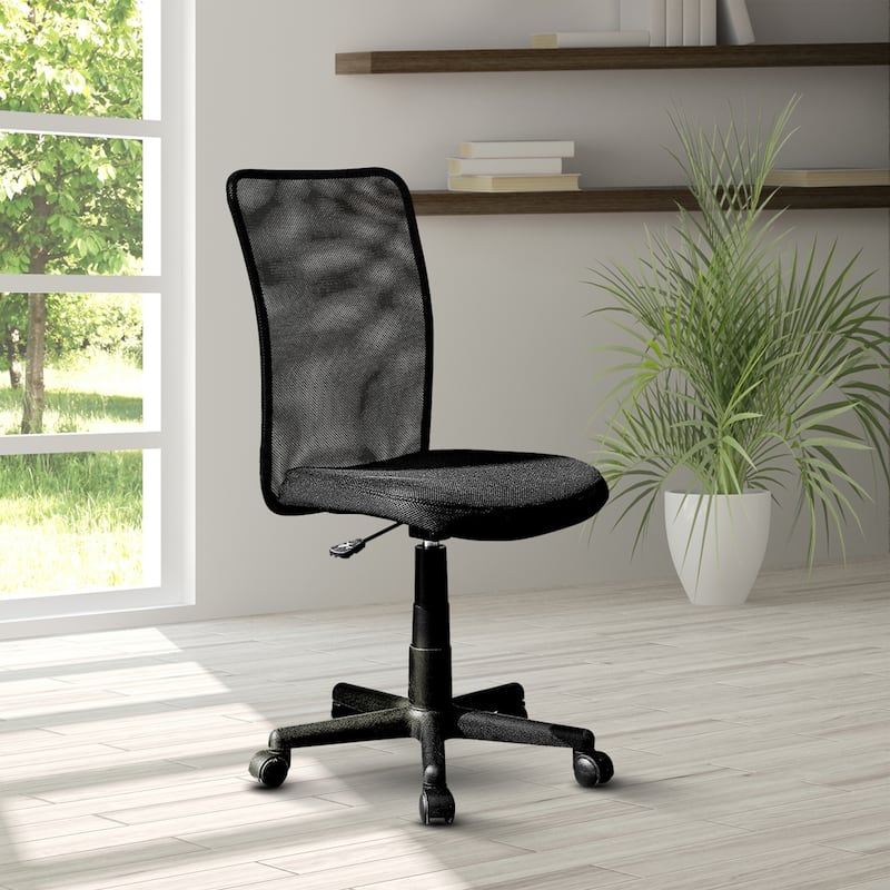 Polyester Mesh Task Chair High Back Armless Office Chairs Executive ...