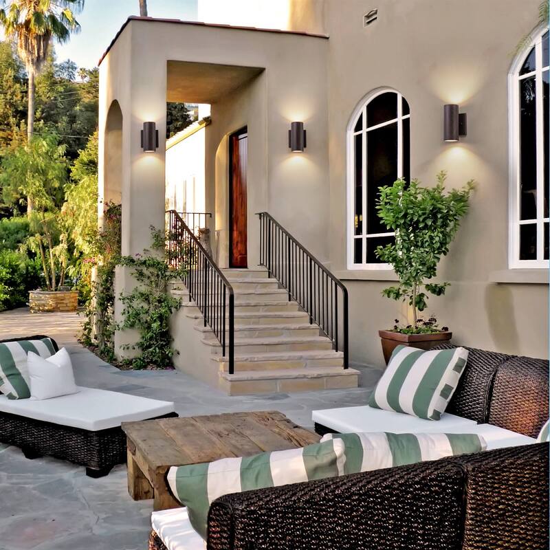 2 - Light Modern Industrial LED Outdoor Wall Sconce