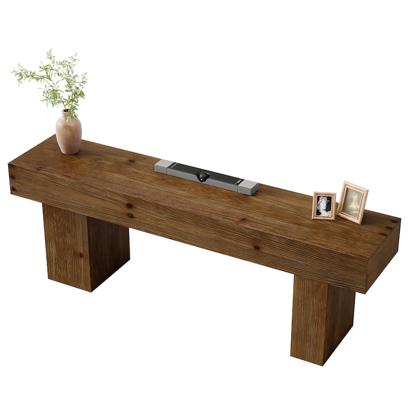 Solid Wood TV Stand for 55/60/65/75 Inch TVs, Entertainment Center Media Console Table for Living Room Bedroom