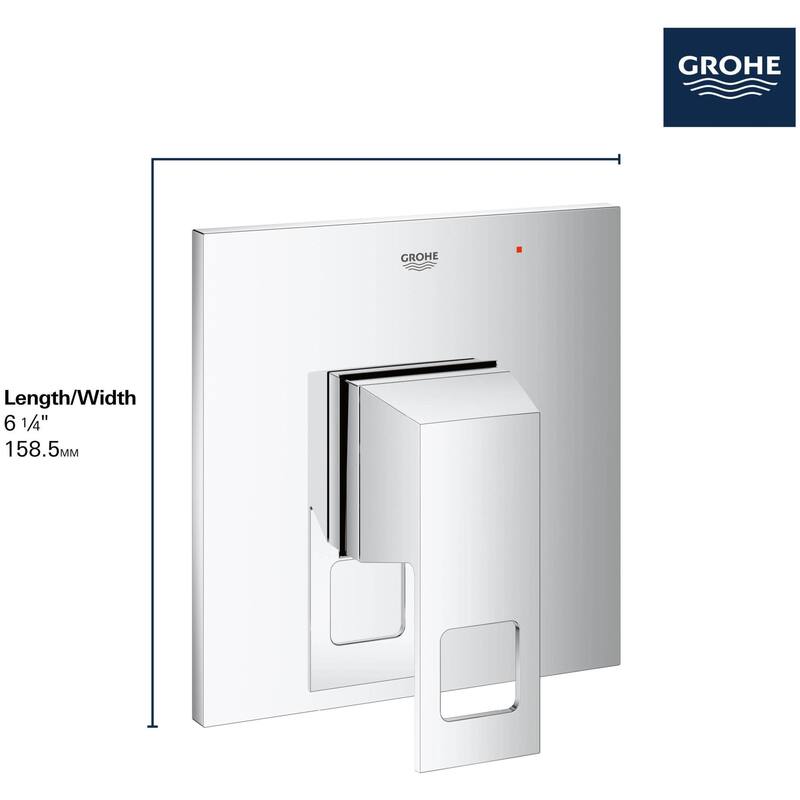 Grohe Eurocube Pressure Balanced Valve Trim Only with Single Lever