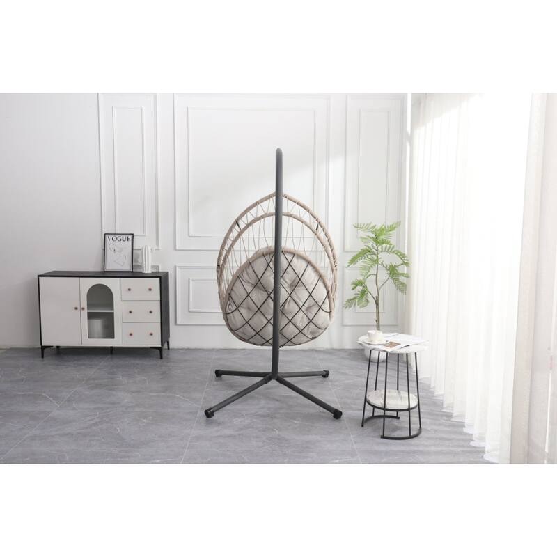 HDPE Egg Hanging Chair with Stand