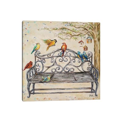 iCanvas "Birds on the Bench" by Patricia Pinto Canvas Print