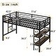 preview thumbnail 8 of 8, Twin Size Metal Loft Bed with Easy Climbing Ladder and Guardrails