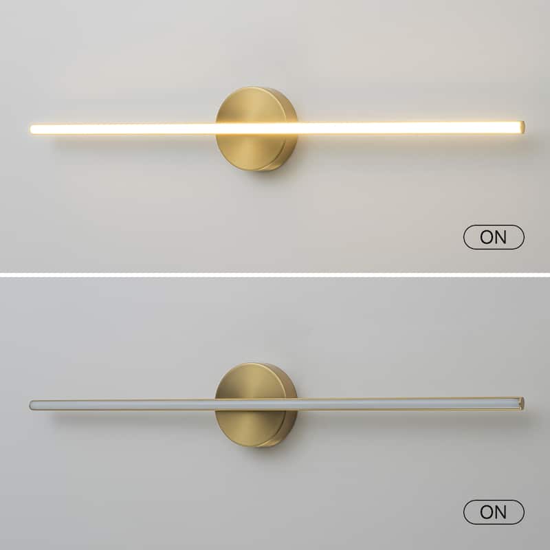 Modern 1-Light Dimmable LED Linear Bathroom Vanity Light - 30.7" W × 2.2"D X 4.7" H