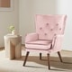 preview thumbnail 15 of 18, Modern Upholstered Velvet Wingback Accent Arm Chair, Set of 2 - 36.6" H x 28" W x 28.4" D