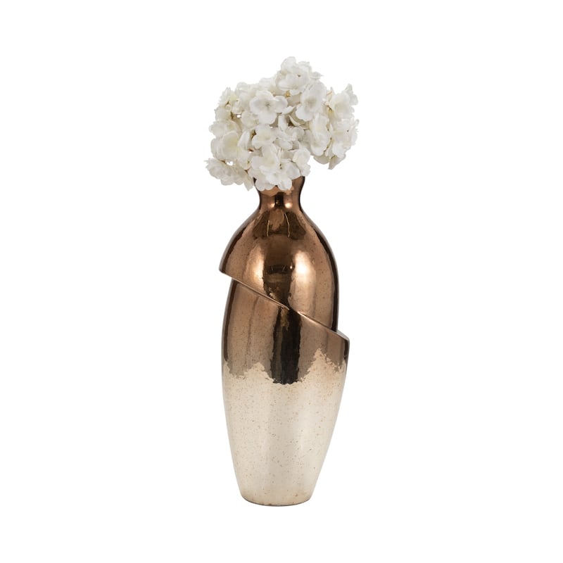 Sagebrook Home Artisan Crafted Ceramic Vases, Deluxe Set to Elevate Your Living Space - Perfect for Home & Office Decor