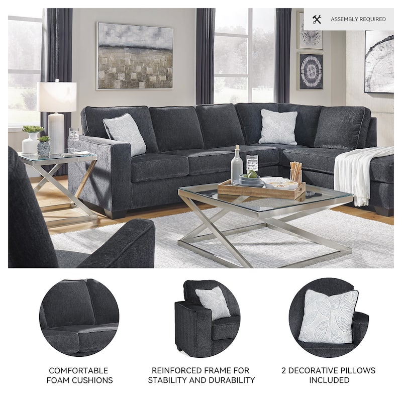 Signature Design by Ashley Altari 2-Piece Sleeper Sectional with Chaise - 110"W x 90"D x 37"H