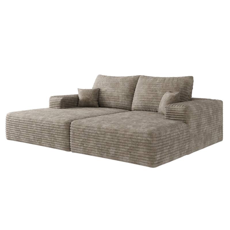 74.8-in Casual Camel 2 -seater Sofa - 8' x 10'