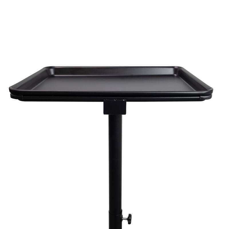 Bailey Service Tray Black Rolling Tray Removable Top Tools Holder - N/A