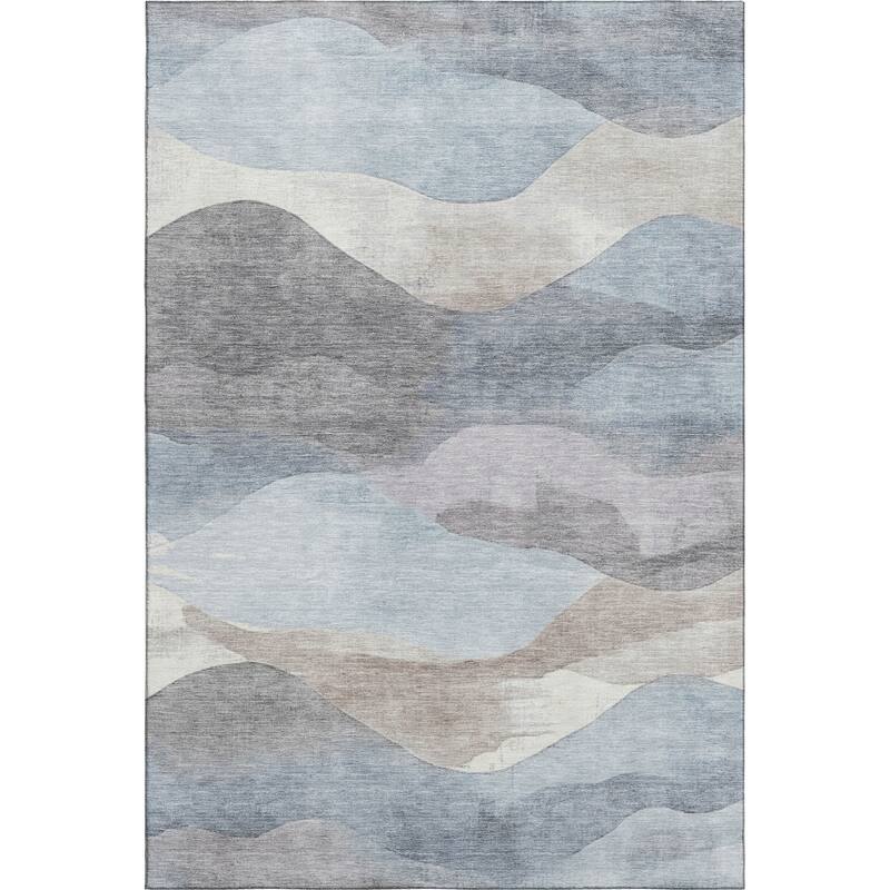 Premium Washable Super Soft Modern Waves Mayfield Rug