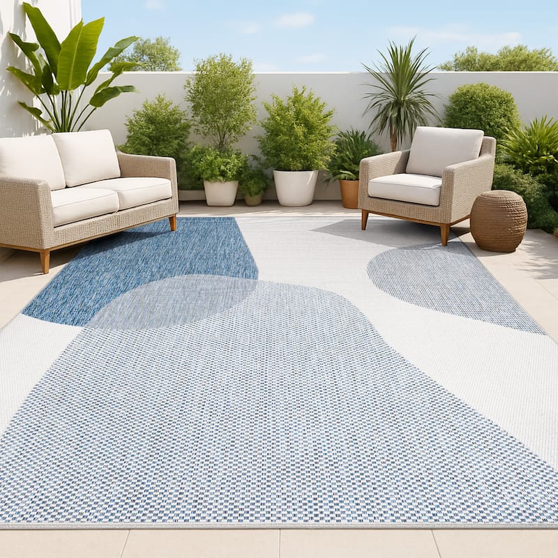 JONATHAN Y Zia Modern Geometric Organic Shapes Indoor/Outdoor Area Rug