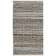 preview thumbnail 4 of 12, SAFAVIEH Handmade Cape Cod Arlena Coastal Jute Rug 2'3" x 4' - Natural/Blue - Rectangle
