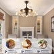 preview thumbnail 4 of 19, 48 Inch Retractable Clear 4-Blade Modern Sputnik Ceiling Fans with Light (excl.bulb) Luxury Chandelier