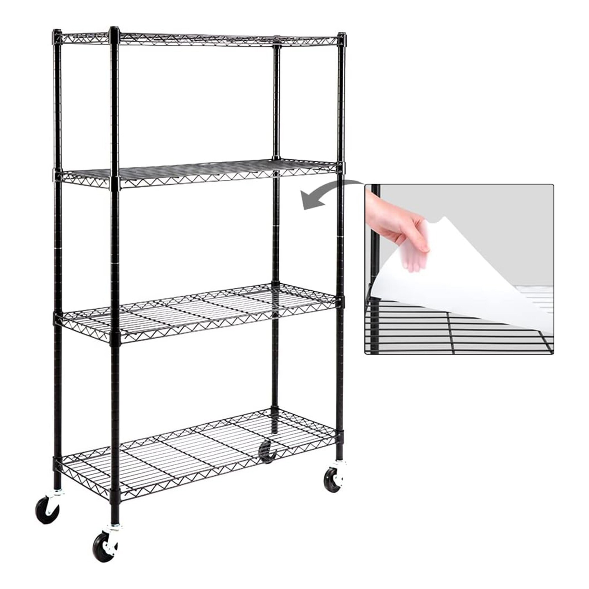 Adjustable 5-Shelf Steel Wire Shelving Unit 150lbs/Shelf