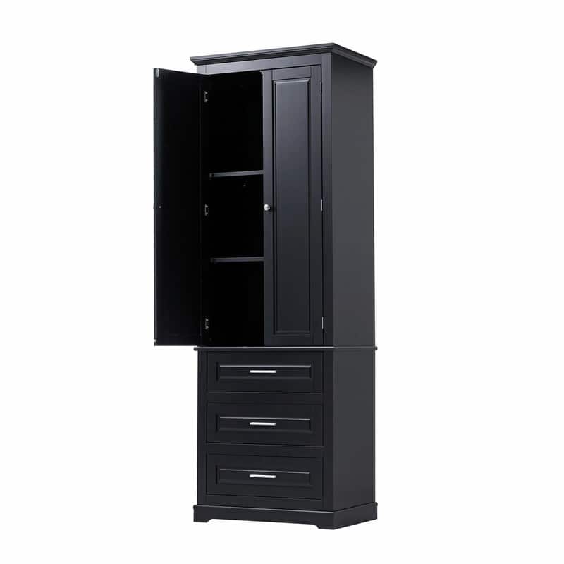 Tall Storage Cabinet with Three Drawers