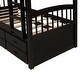 preview thumbnail 22 of 23, Nestfair Twin Over Twin Wood Bunk Bed with Trundle and Drawers