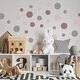 preview thumbnail 1 of 5, Large Polka Dots Boho Natural Wall Stickers Home Decals Nursery Decors - Brown