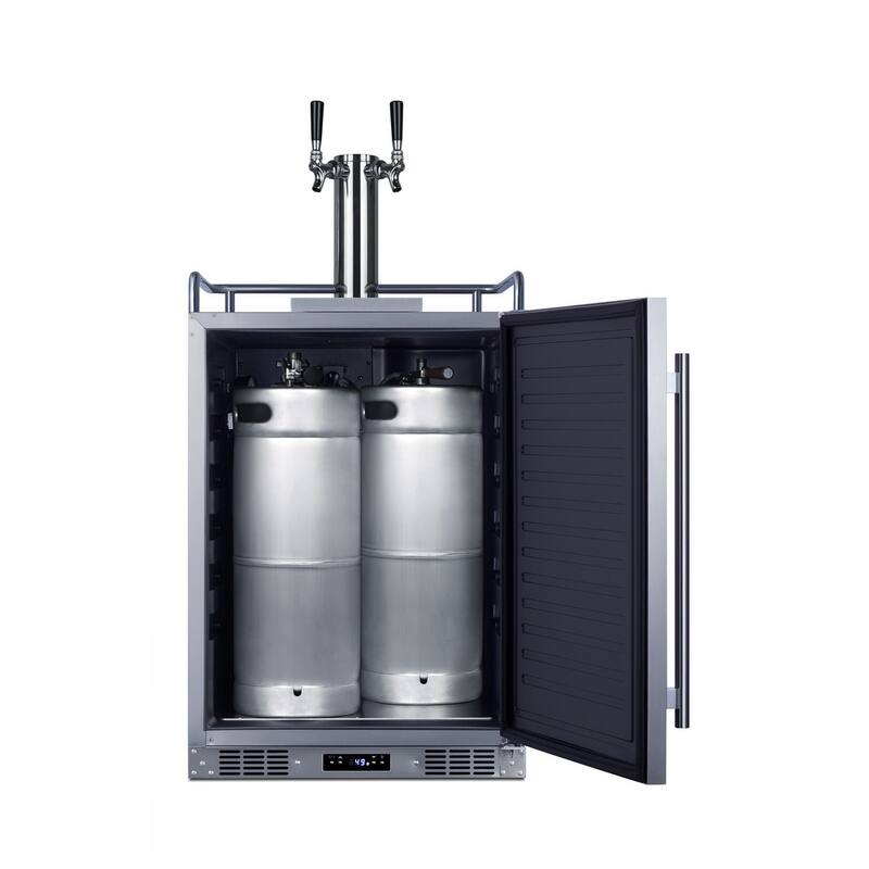 Summit SBC683OSTWIN 24" Wide 5.6 Cu. Ft. Free Standing Beer Double Tap