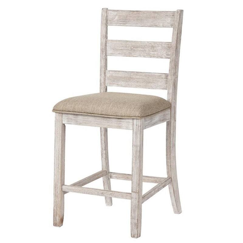 Armless Wooden Barstool Set with Textured Finish - 41 H x 18.38 W x 21.25 L Inches