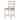 Armless Wooden Barstool Set with Textured Finish - 41 H x 18.38 W x 21.25 L Inches