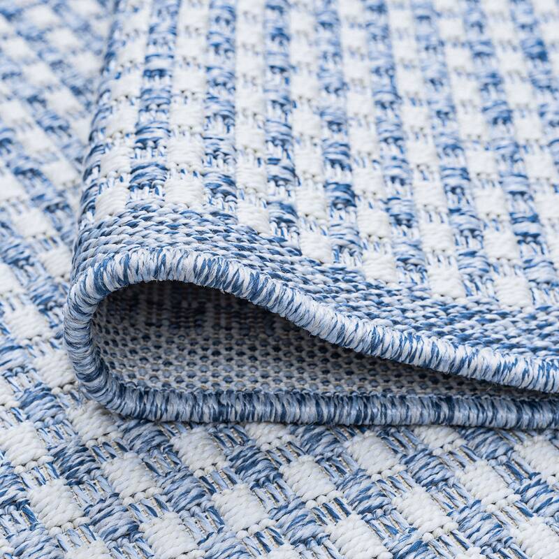 Dennis Coastal Windowpane Indoor/Outdoor Area Rug