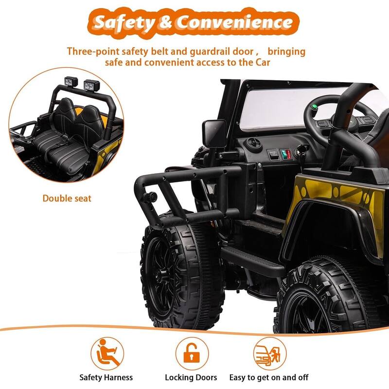 2 Seater Ride On Car for Kids, Electric Truck with Remote Control