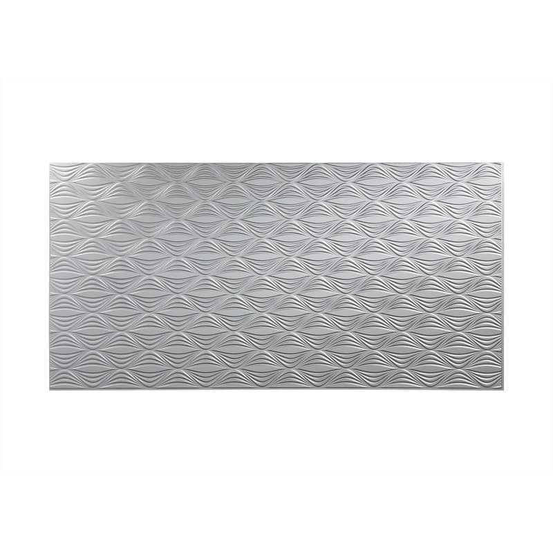 FASÄDE Shallot 4-foot x 8-foot PVC Wall Panel in Argent Silver - 4 x 8