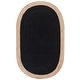 preview thumbnail 112 of 125, SAFAVIEH Handmade Natural Fiber Charlyne Bordered Round Jute Rug 4' x 6' Oval - Black/Natural - Oval