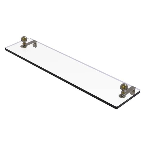 Allied Brass Mambo 22 Inch Glass Vanity Shelf with Beveled Edges - Bed ...
