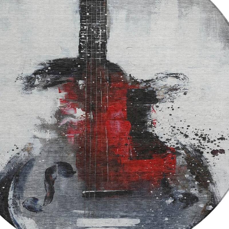 HomeRoots Abstract Transitional Rectangle Outdoor Rug