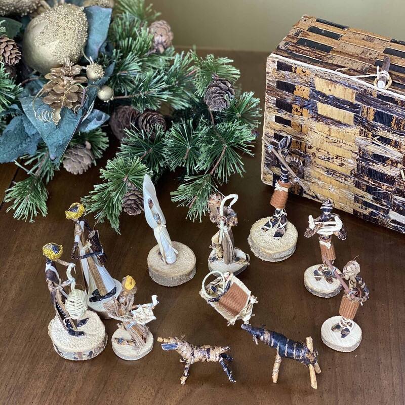 Handmade Banana Fiber Nativity Set (Kenya)