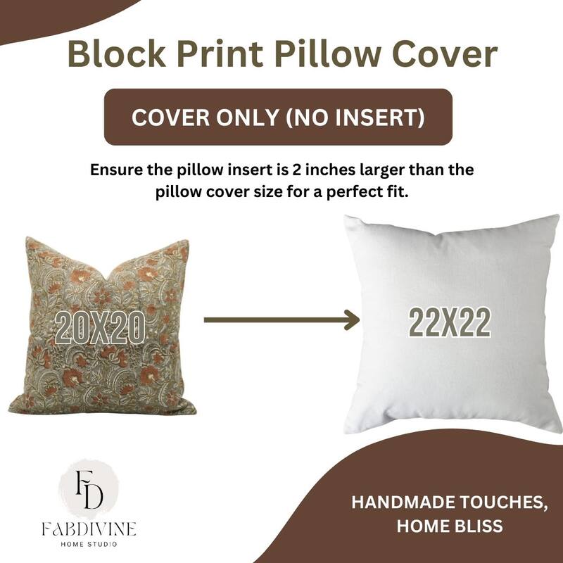 Thick Linen Handmade Pilow Cover- Kundanvan