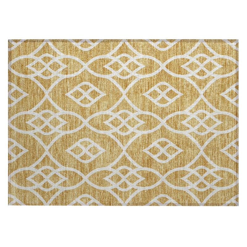 Machine Washable Indoor/ Outdoor Chantille Modern Trellis Rug