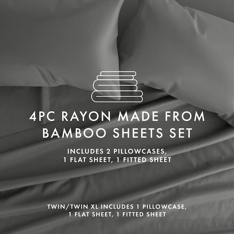 Simply Soft Premium Rayon from Bamboo 4-piece Luxury Bed Sheet Set