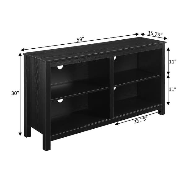 Convenience Concepts Montana Highboy TV Stand with Shelves for TVs up ...
