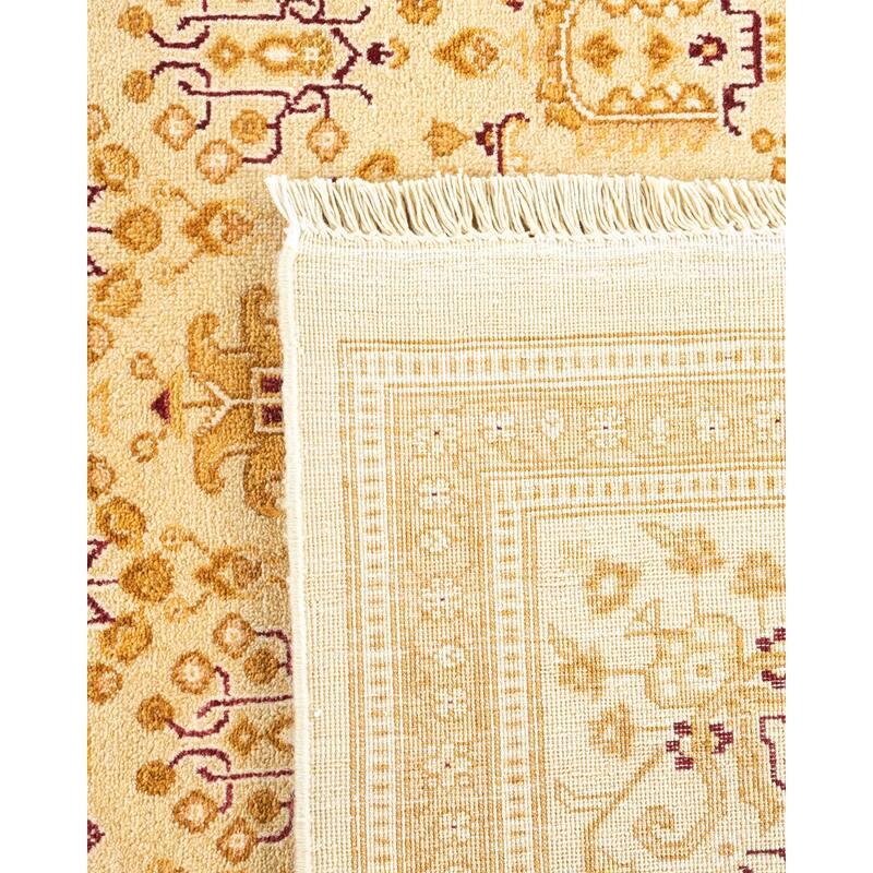 Overton Handknotted Wool Traditional Oriental Ivory Area Rug - 8' x 10'