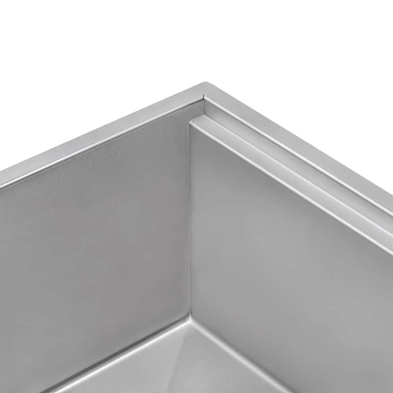 Ruvati 36-inch Workstation Slope Bottom Offset Drain Undermount 16 Gauge Kitchen Sink - RVH8596 - 36" x 19″