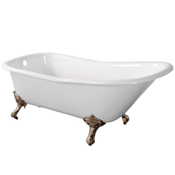 Kingston Brass Aqua Eden 67" Cast Iron Clawfoot Tub